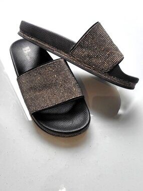 Brown's Rhinestone Encrusted Platform Flats Size EU 38